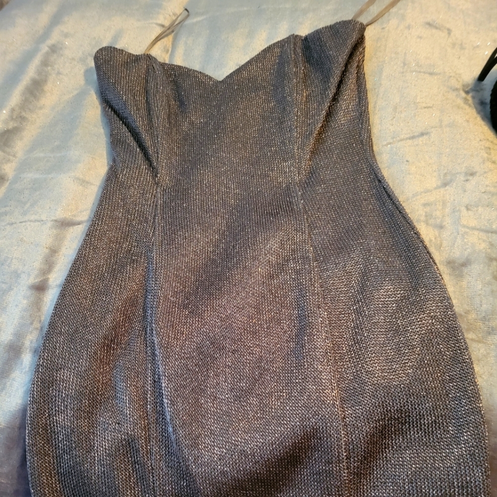 Strapless evening dress
